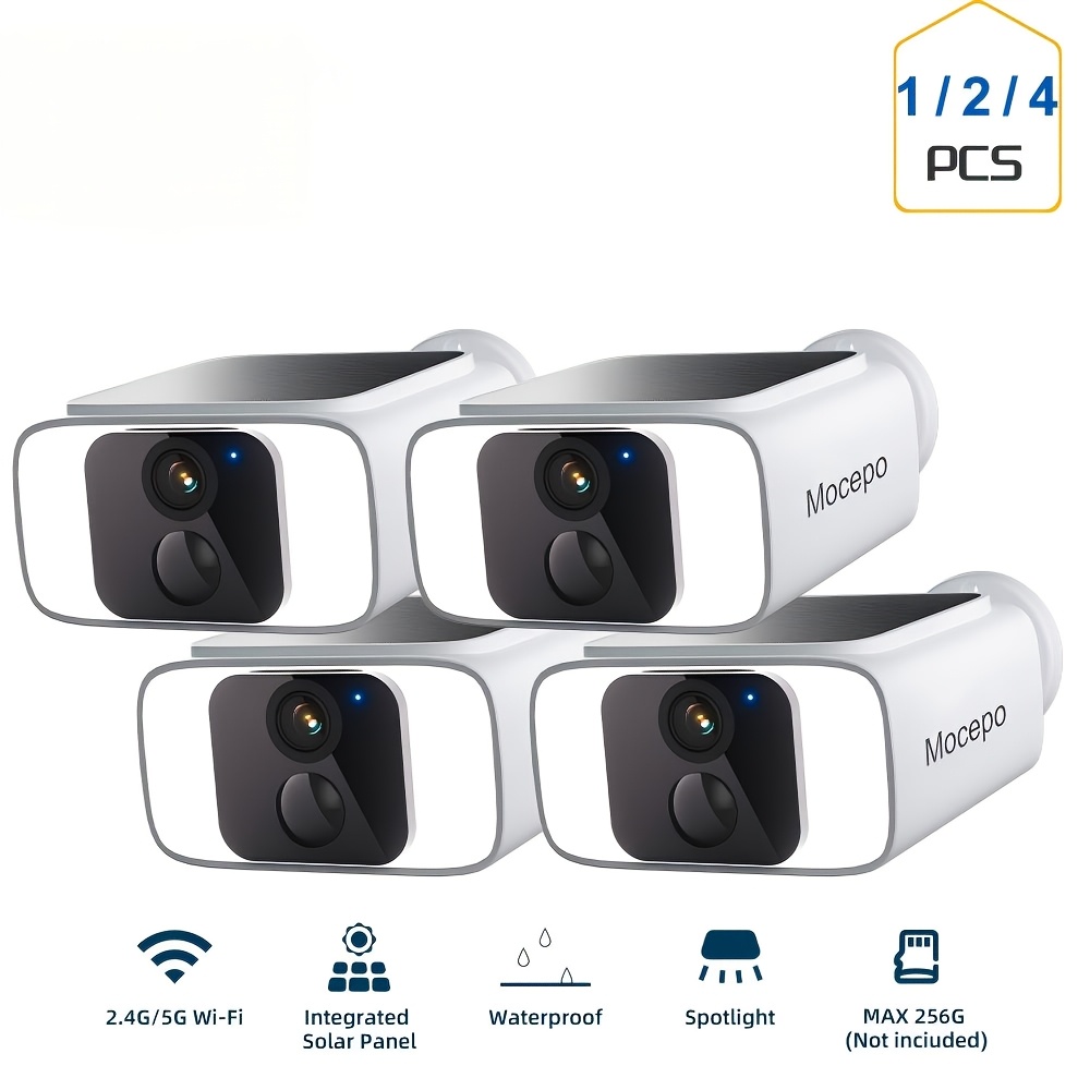 Home Security No Wifi - 1/2/4pcs HEIYOUCAM 4MP Solar Security Cameras