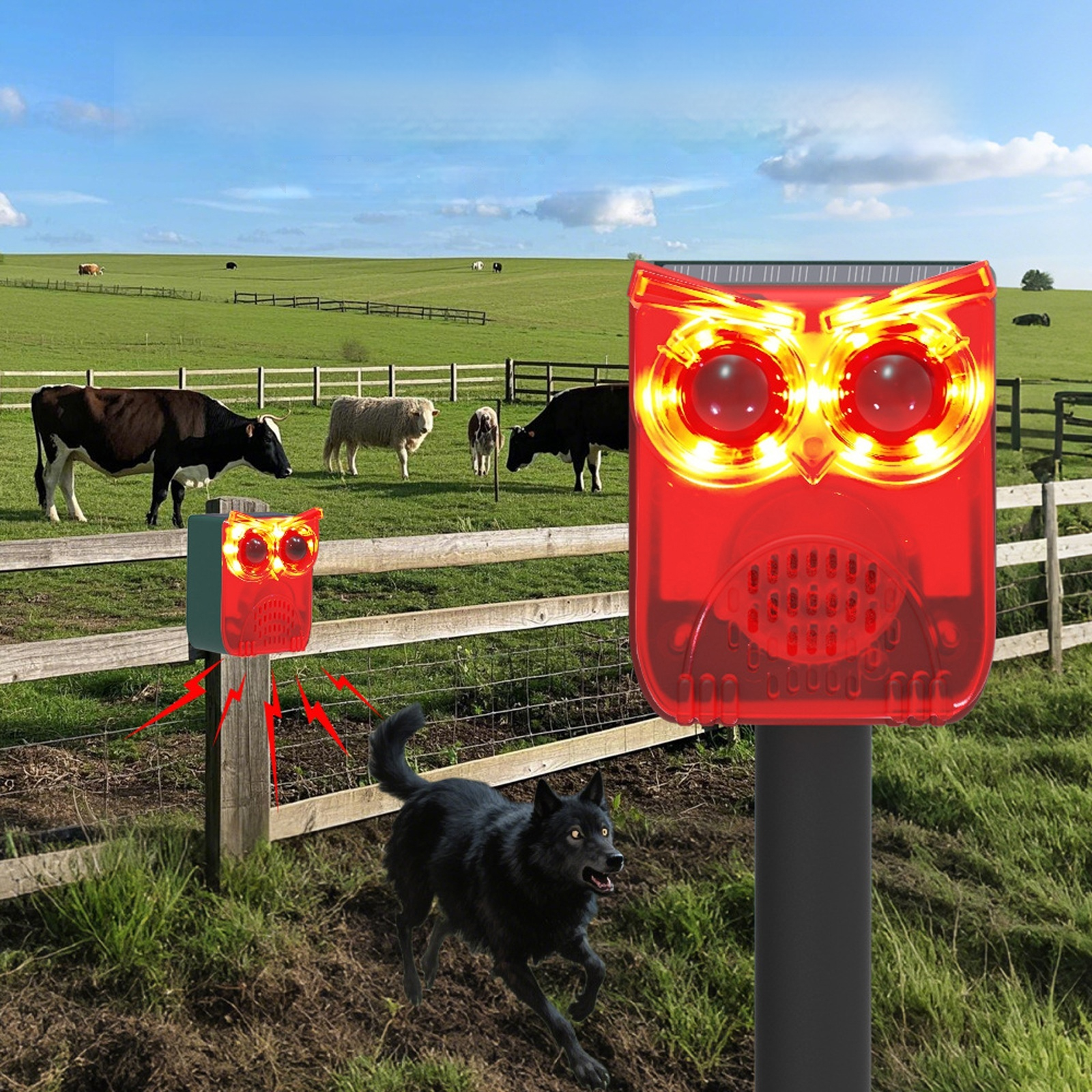 Barking Dog Alarm - Solar Outdoor Motion Sensor Alarm Waterproof