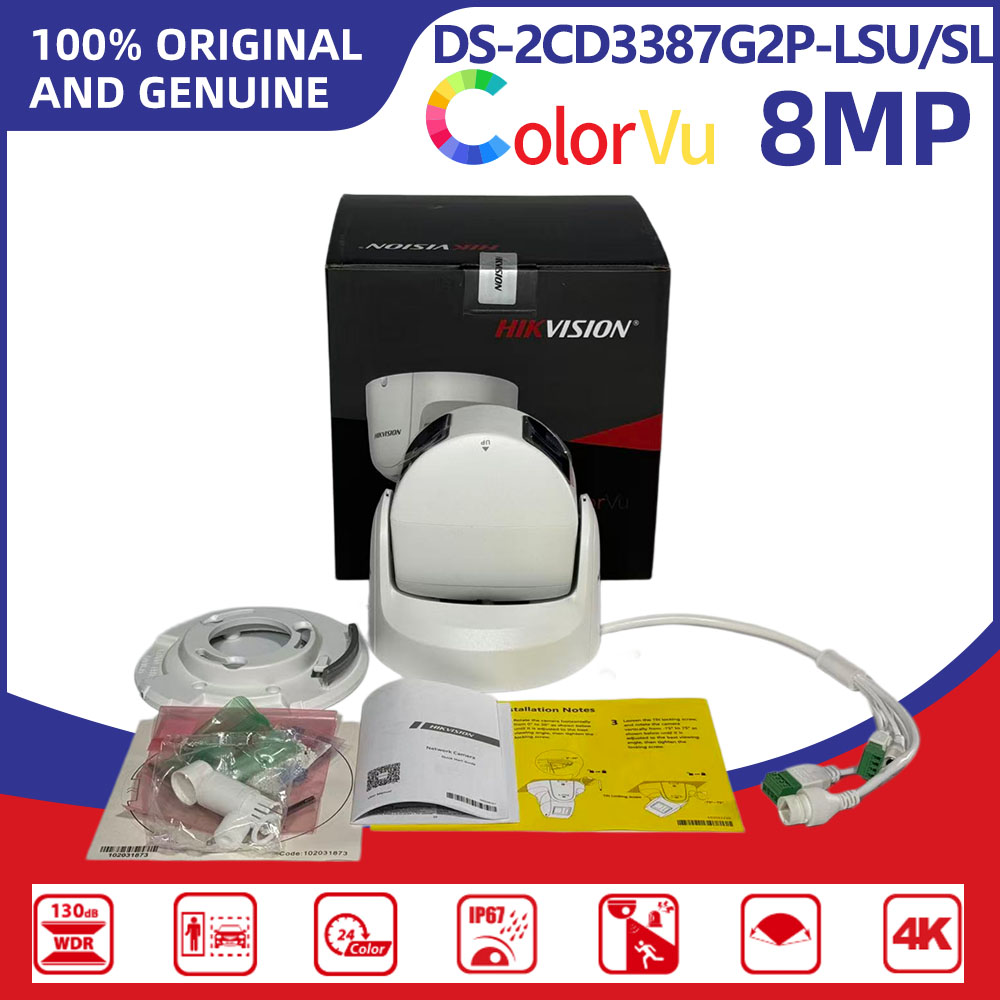 Home Security Hikvision - Hikvision DS-2CD3387G2P-LSU/SL 8MP 180° Panoramic ColorVu