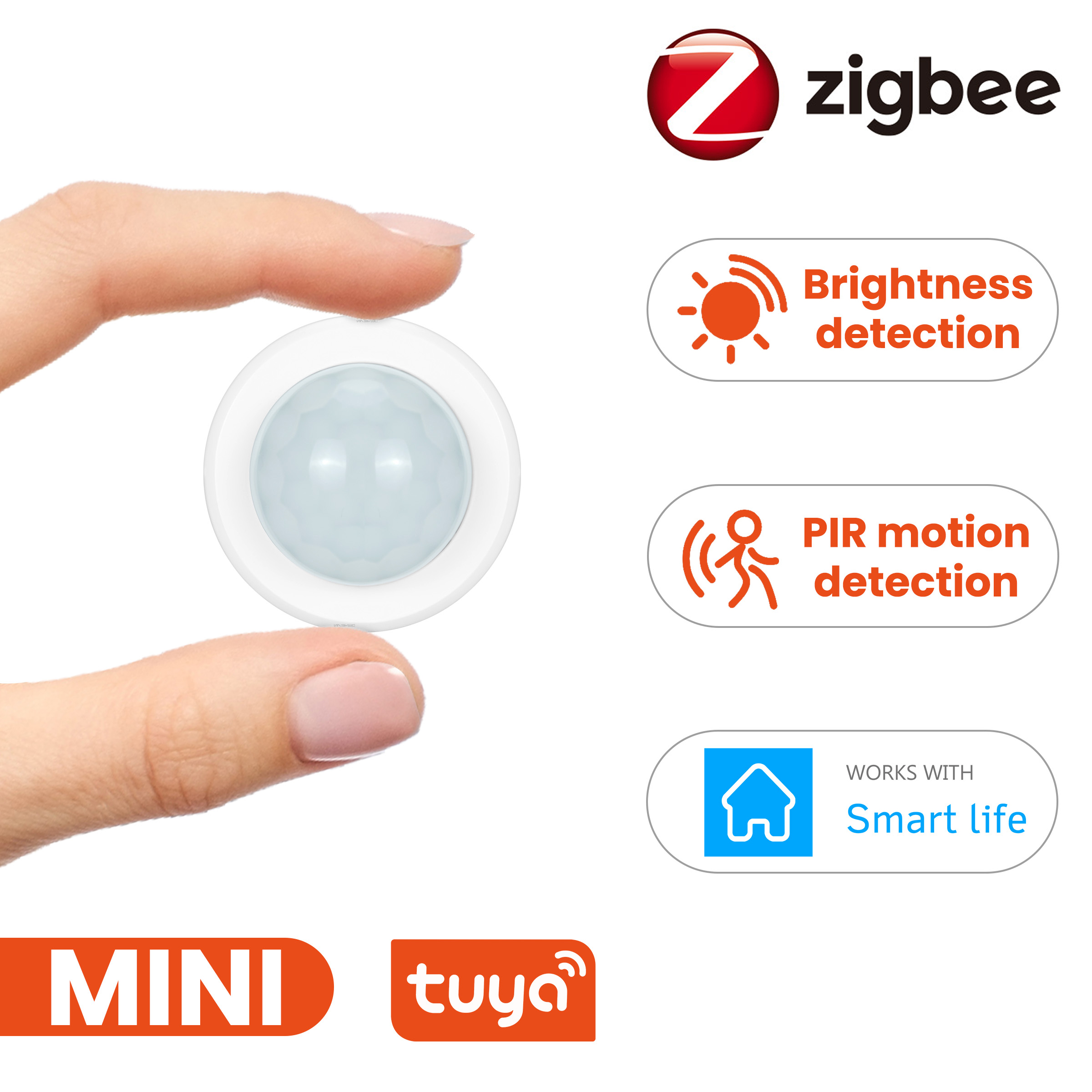 Home Security With Alarm - Tuya Zigbee 3.0 Mini PIR Motion