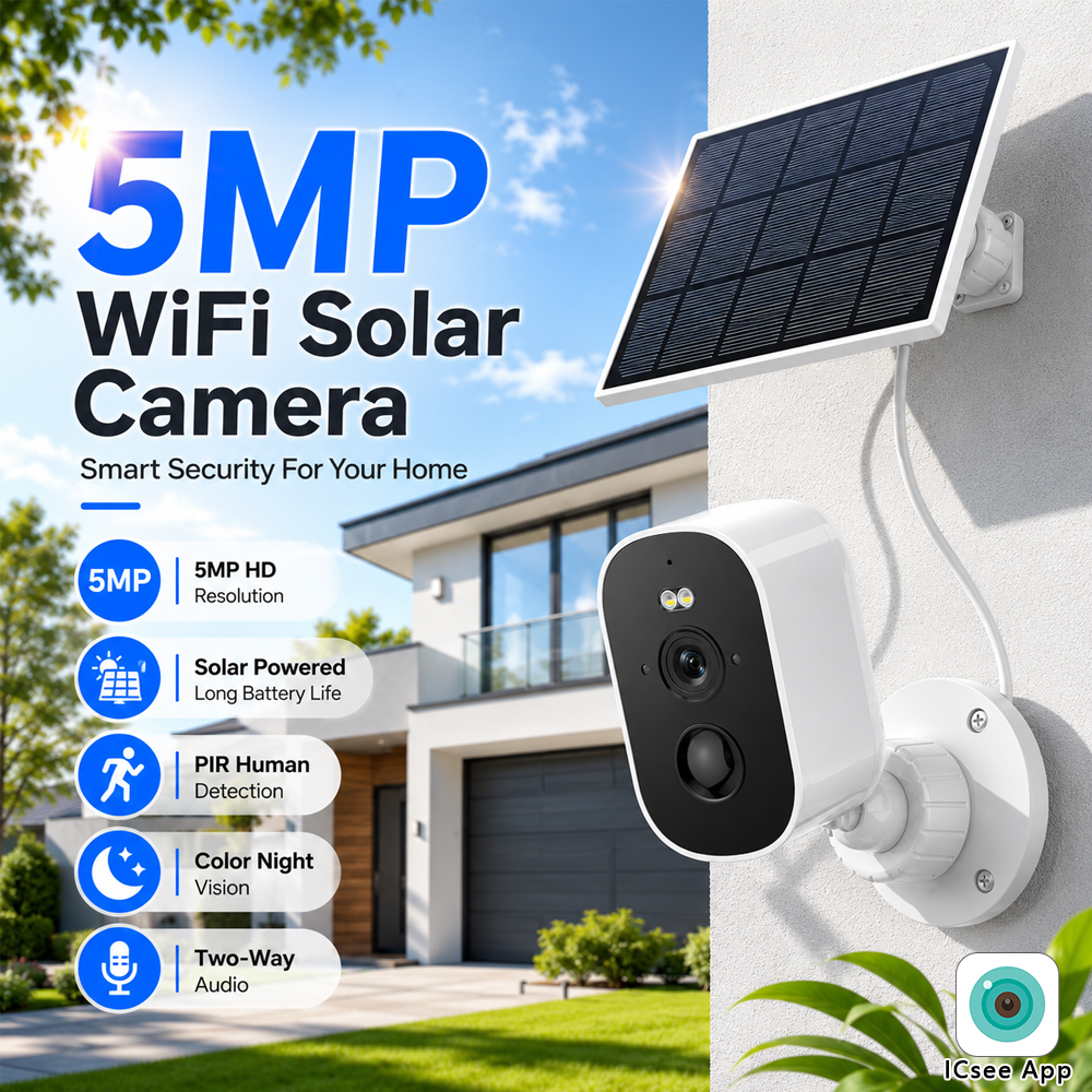 5MP WiFi Solar Security Camera - Home Security No Wifi incelemesi ve fiyatı