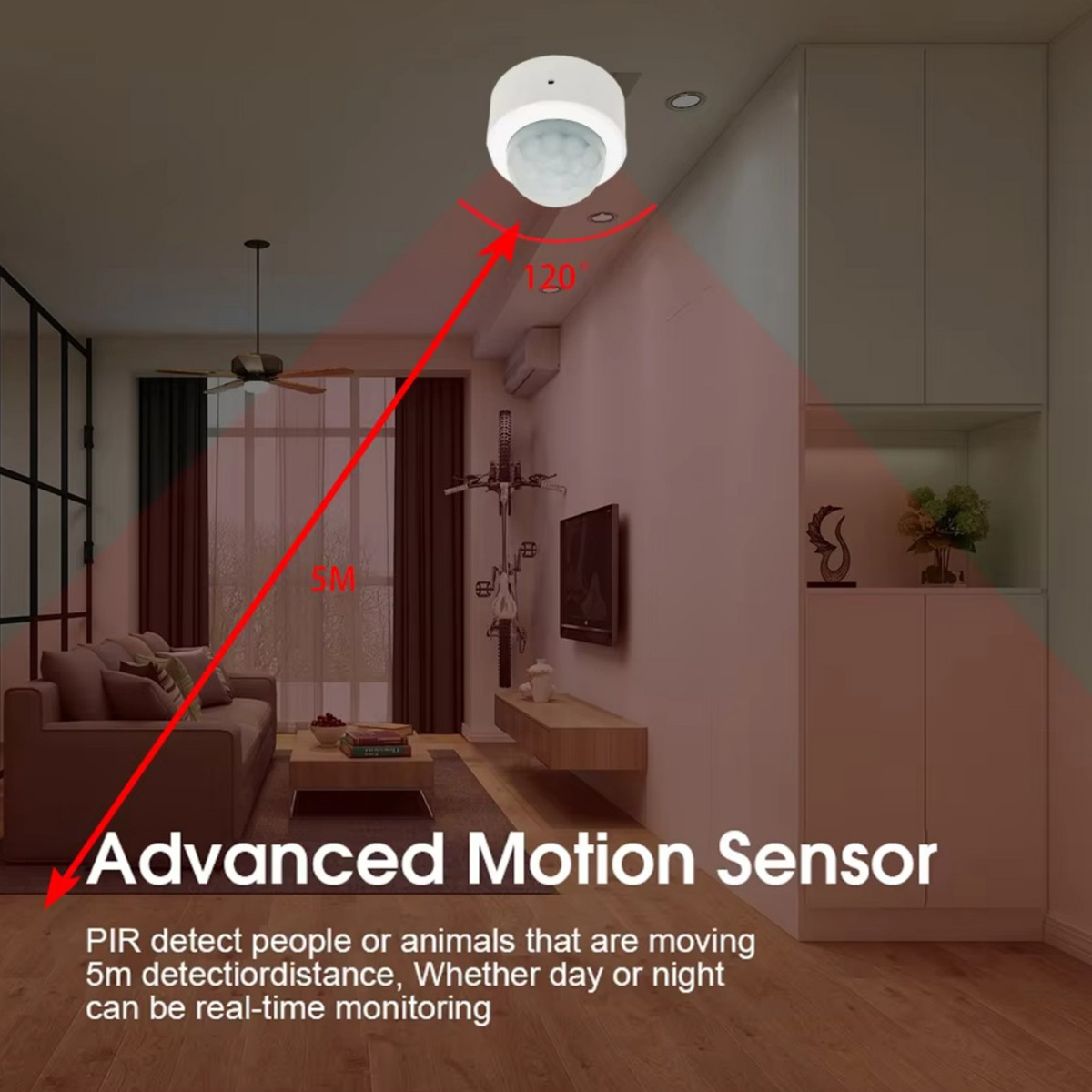 Zigbee PIR Motion Sensor Human - Home Security With Alarm incelemesi ve fiyatı