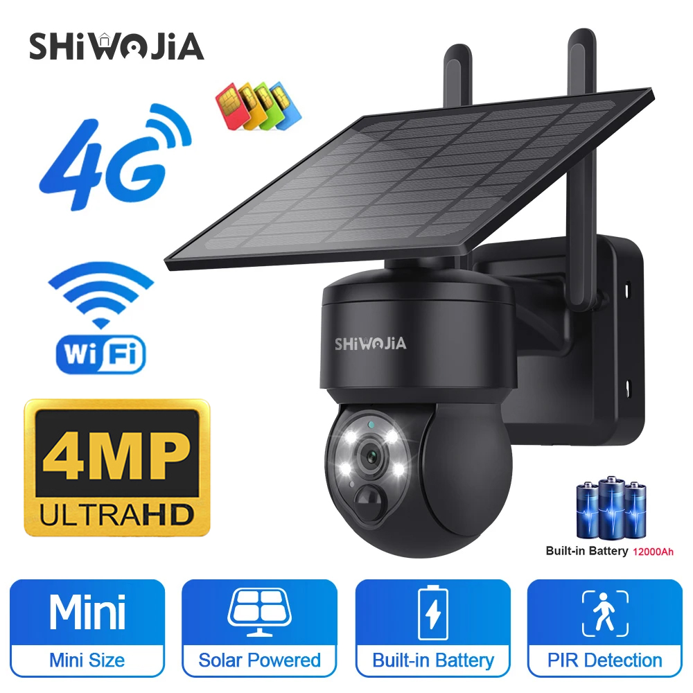 SHIWOJIA WIFI Wireless PTZ Sol - Home Security Outdoor Camera System incelemesi ve fiyatı