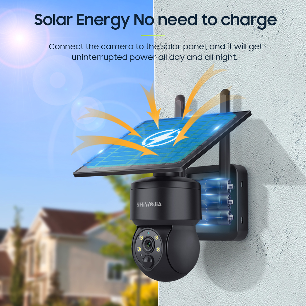 SHIWOJIA WIFI Wireless PTZ Sol - Home Security Outdoor Camera System incelemesi ve fiyatı
