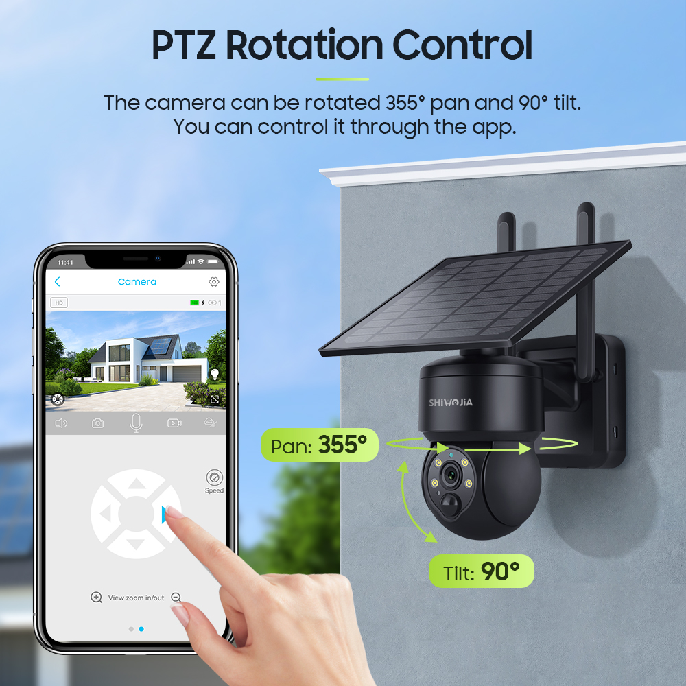 SHIWOJIA WIFI Wireless PTZ Sol - Home Security Outdoor Camera System incelemesi ve fiyatı