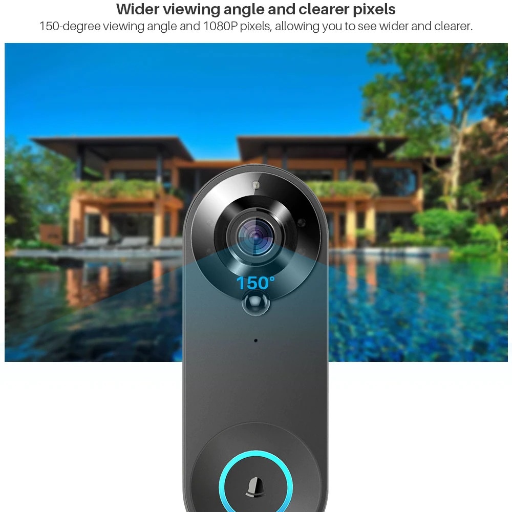 Tuya 1080P Wireless WIFI Doorb - Home Security Blink incelemesi ve fiyatı