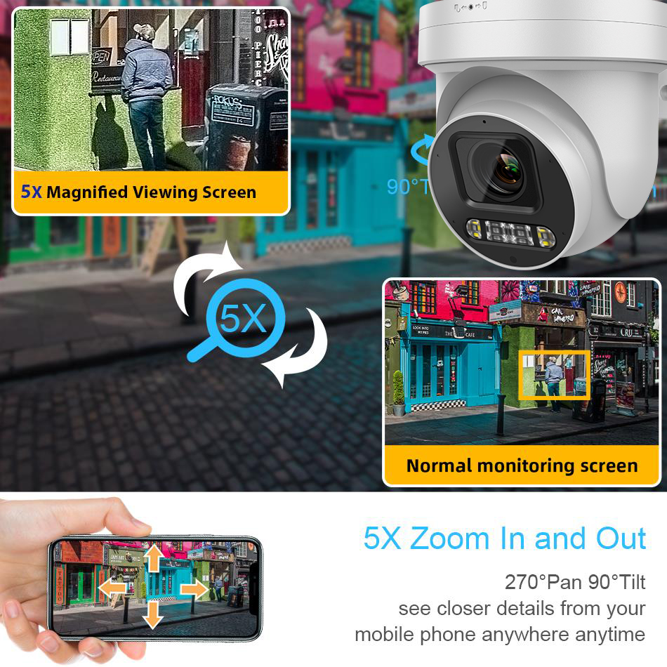 8MP ColorVu PTZ IP Camera 5X Z - Home Security Hikvision incelemesi ve fiyatı