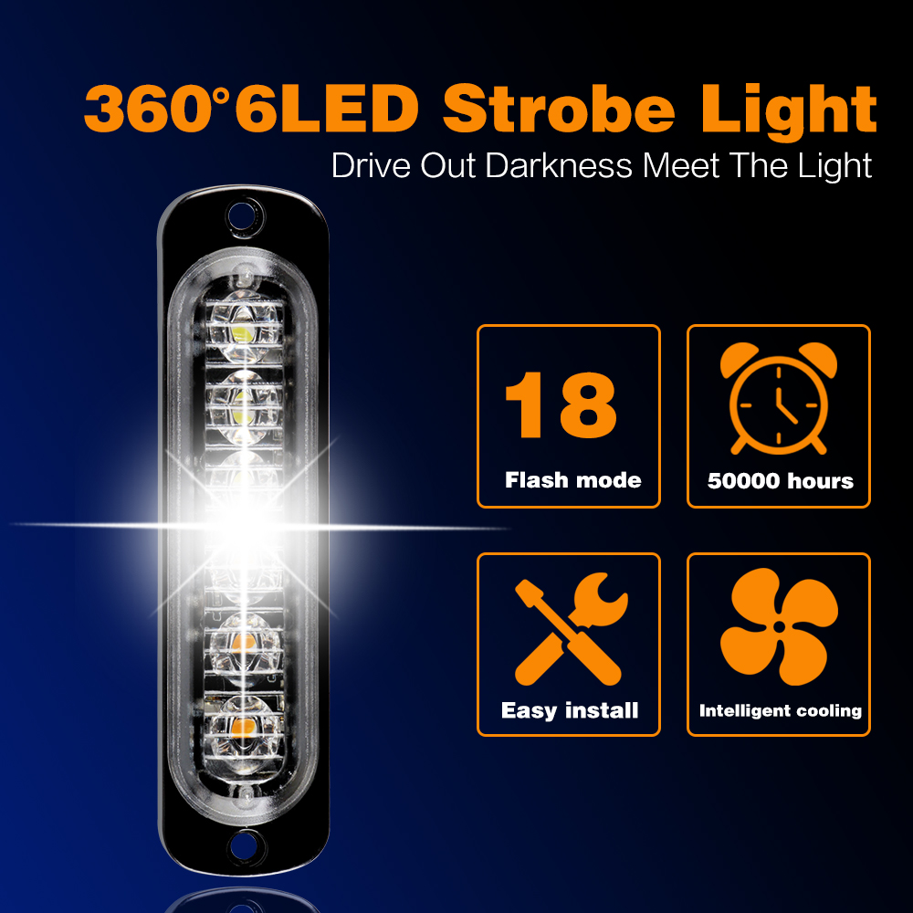 1X 6 Led Car Strobe Warning Li - Home Security Police incelemesi ve fiyatı