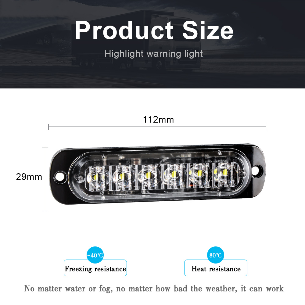 1X 6 Led Car Strobe Warning Li - Home Security Police incelemesi ve fiyatı