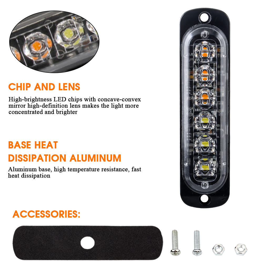 1X 6 Led Car Strobe Warning Li - Home Security Police incelemesi ve fiyatı