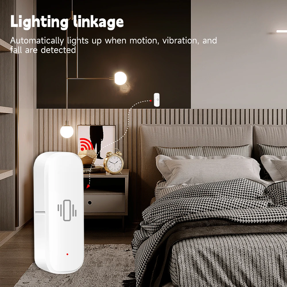 WiFi/Zigbee Smart Vibration Se - Home Security With Alarm incelemesi ve fiyatı