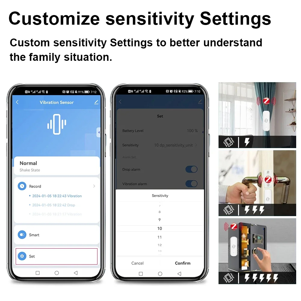 Smart ZigBee Vibration Sensor  - Home Security With Alarm incelemesi ve fiyatı