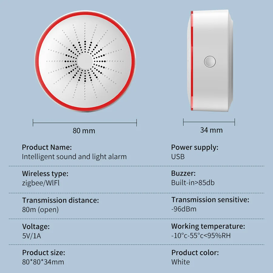 Tuya WiFi ZigBee Smart Alarm S - Home Security Blink incelemesi ve fiyatı