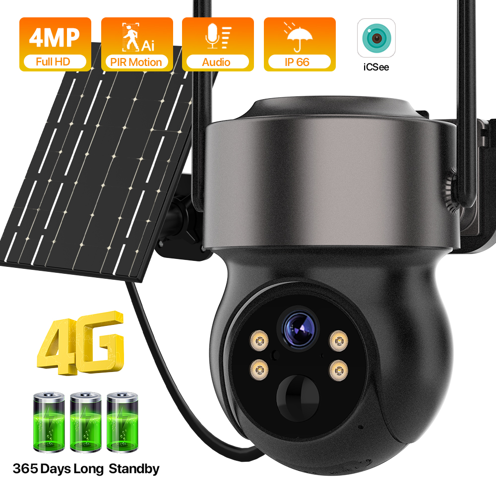 4MP 4G SIM Solar Battery Power - Home Security Outdoor Camera System incelemesi ve fiyatı