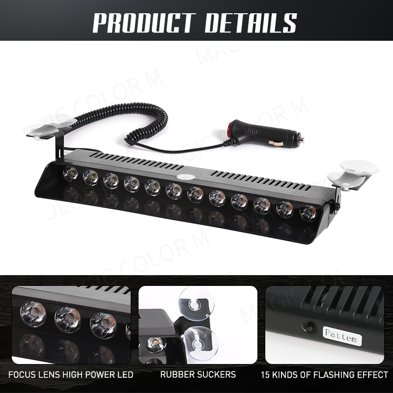 12 LED Car Strobe Light Flash  - Home Security Police incelemesi ve fiyatı