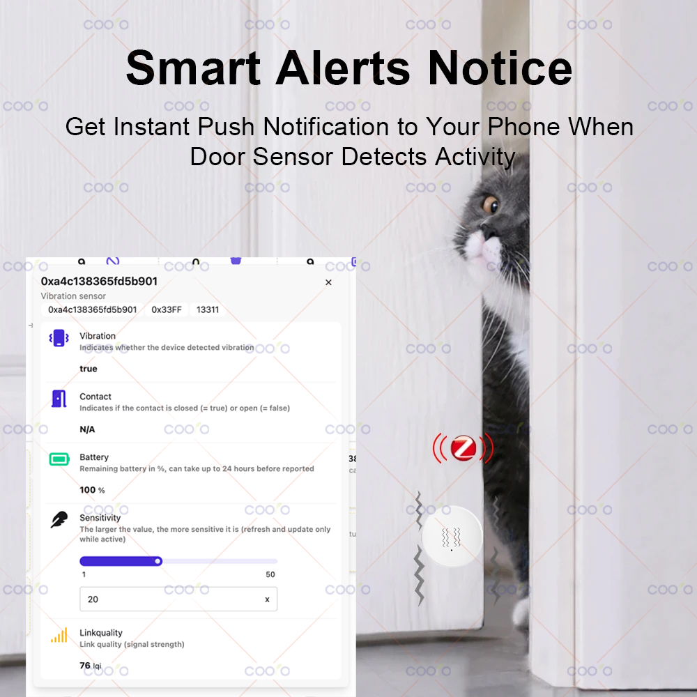 ZigBee 3.0 Vibration Sensor Re - Home Security With Alarm incelemesi ve fiyatı