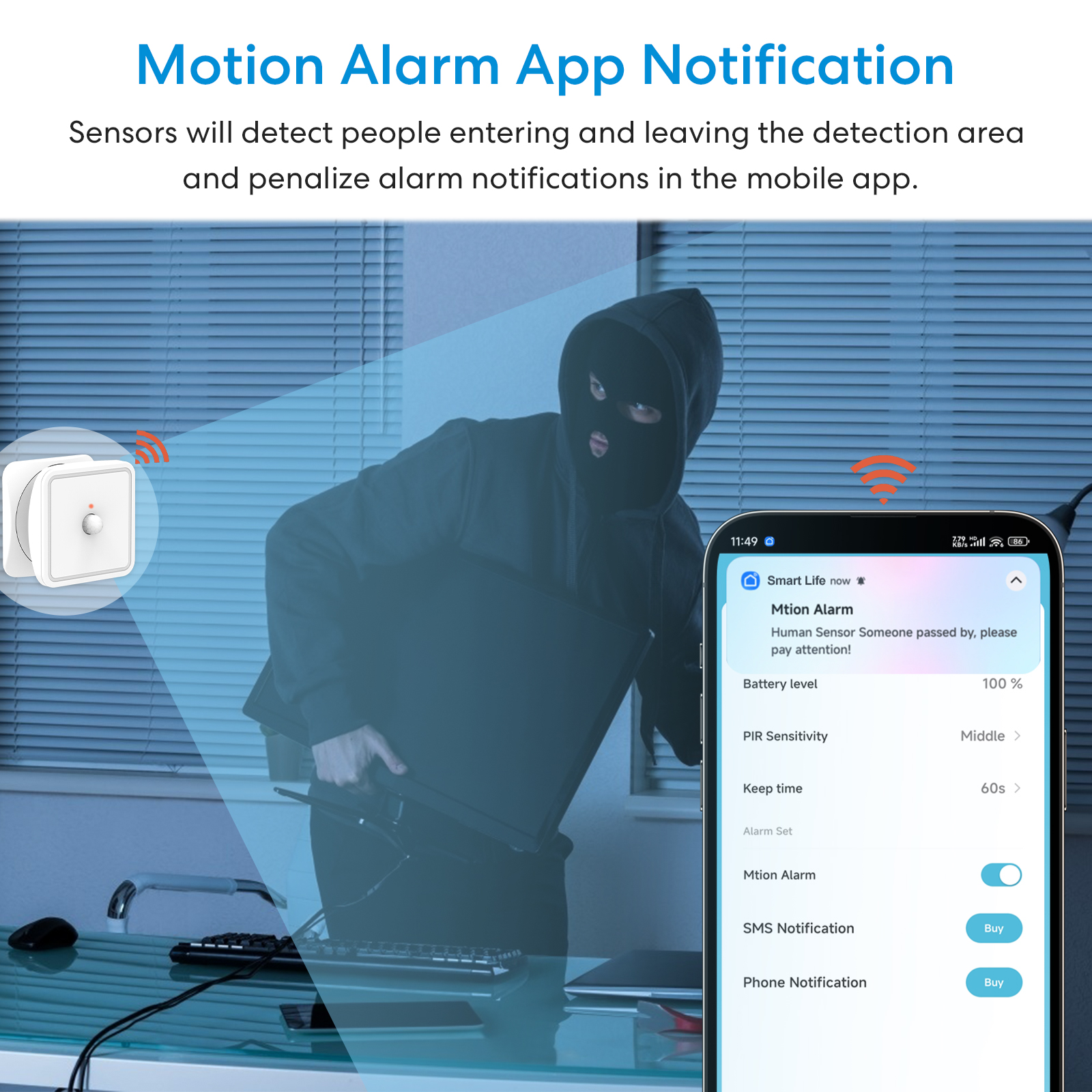 Tuya ZigBee Human Motion Senso - Home Security Services incelemesi ve fiyatı