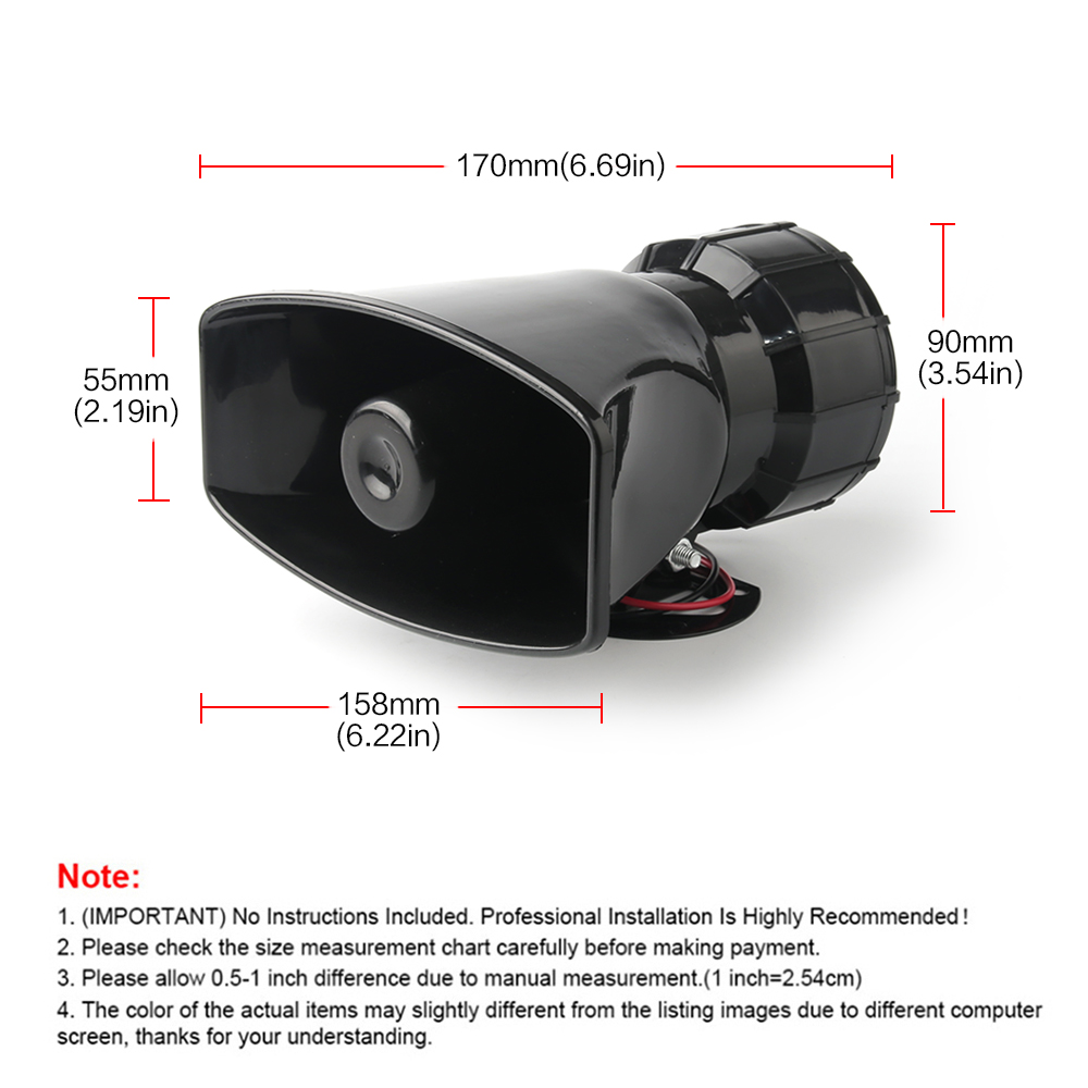 12V Speaker 130dB Wireless Ele - Home Security Police incelemesi ve fiyatı