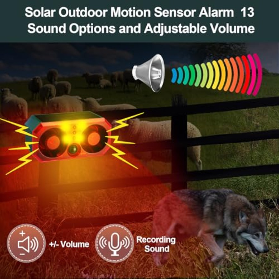 Pcs Solar Outdoor Motion Senso - Barking Dog Alarm incelemesi ve fiyatı
