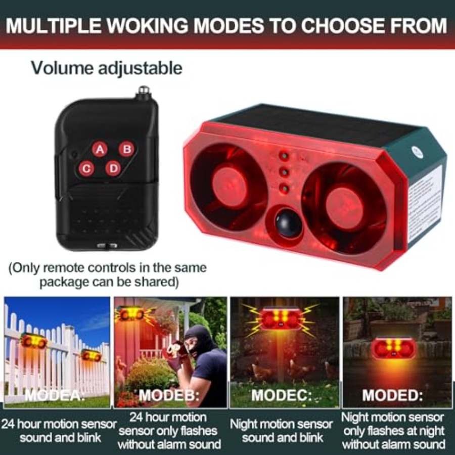 Pcs Solar Outdoor Motion Senso - Barking Dog Alarm incelemesi ve fiyatı