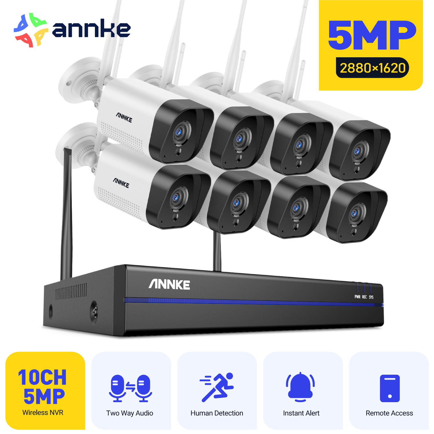 ANNKE 5MP WiFi CCTV System 16C - Home Security Outdoor Camera System incelemesi ve fiyatı