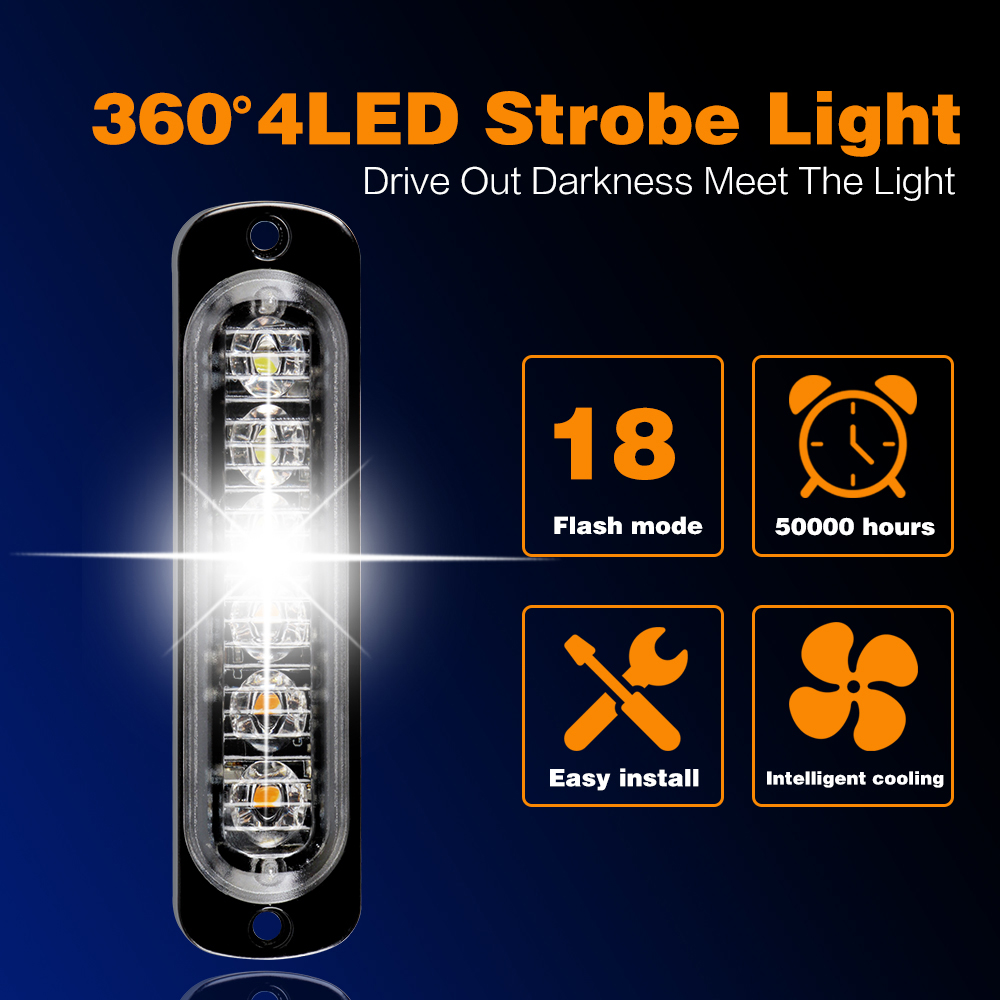 4LED Car Strobe Warning Light  - Home Security Police incelemesi ve fiyatı