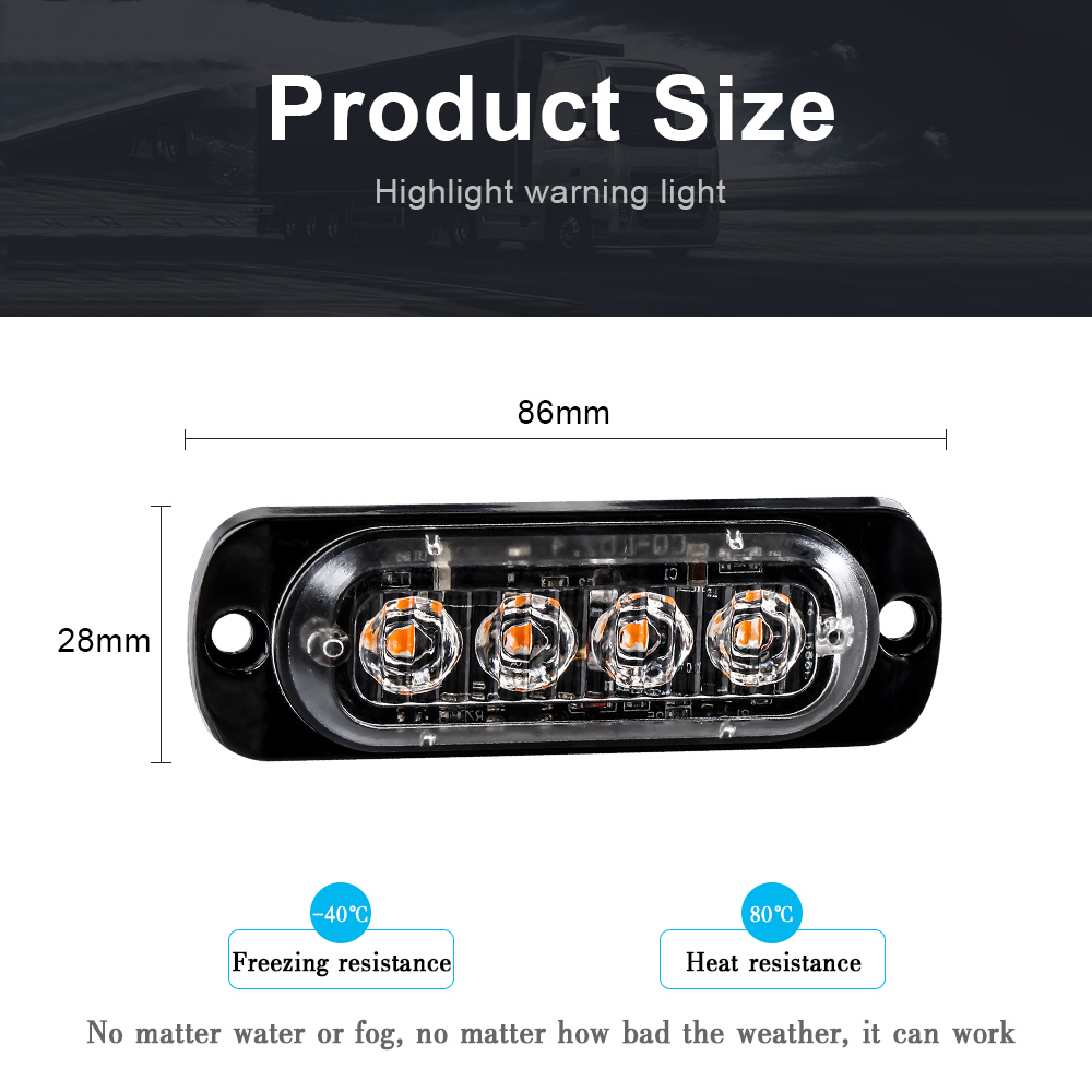 4LED Car Strobe Warning Light  - Home Security Police incelemesi ve fiyatı