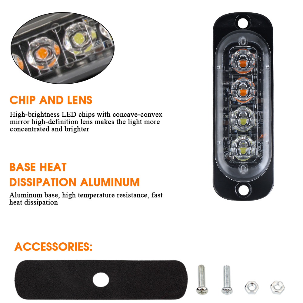 4LED Car Strobe Warning Light  - Home Security Police incelemesi ve fiyatı