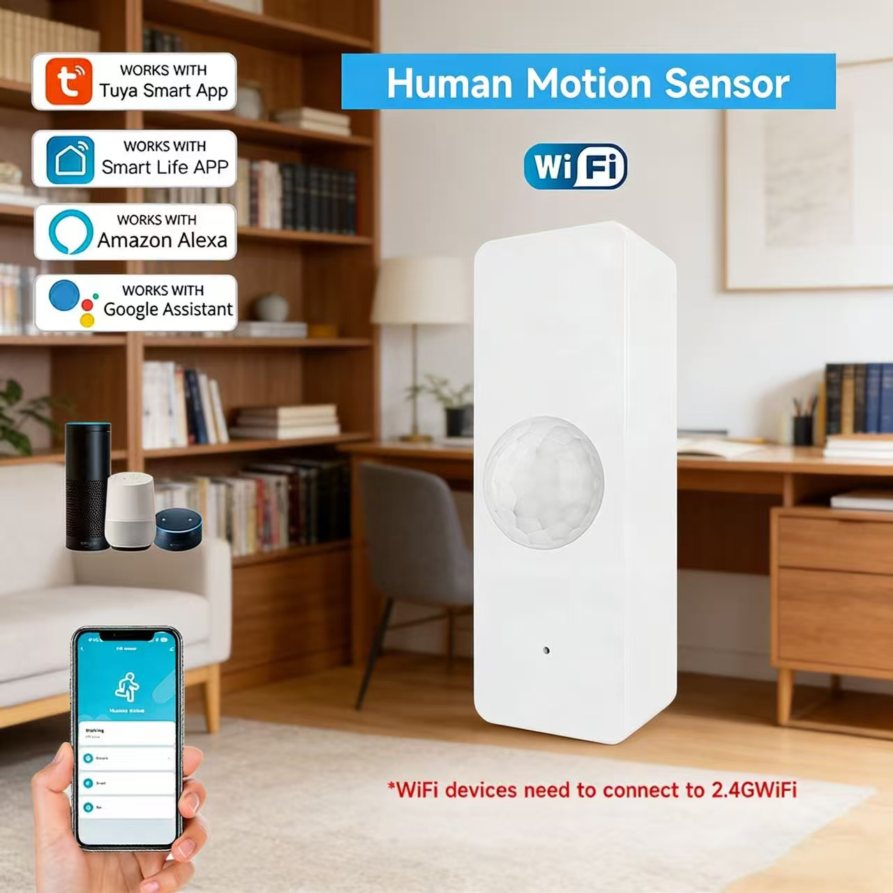 WiFi Smart PIR Motion Sensor T - Home Security Services incelemesi ve fiyatı