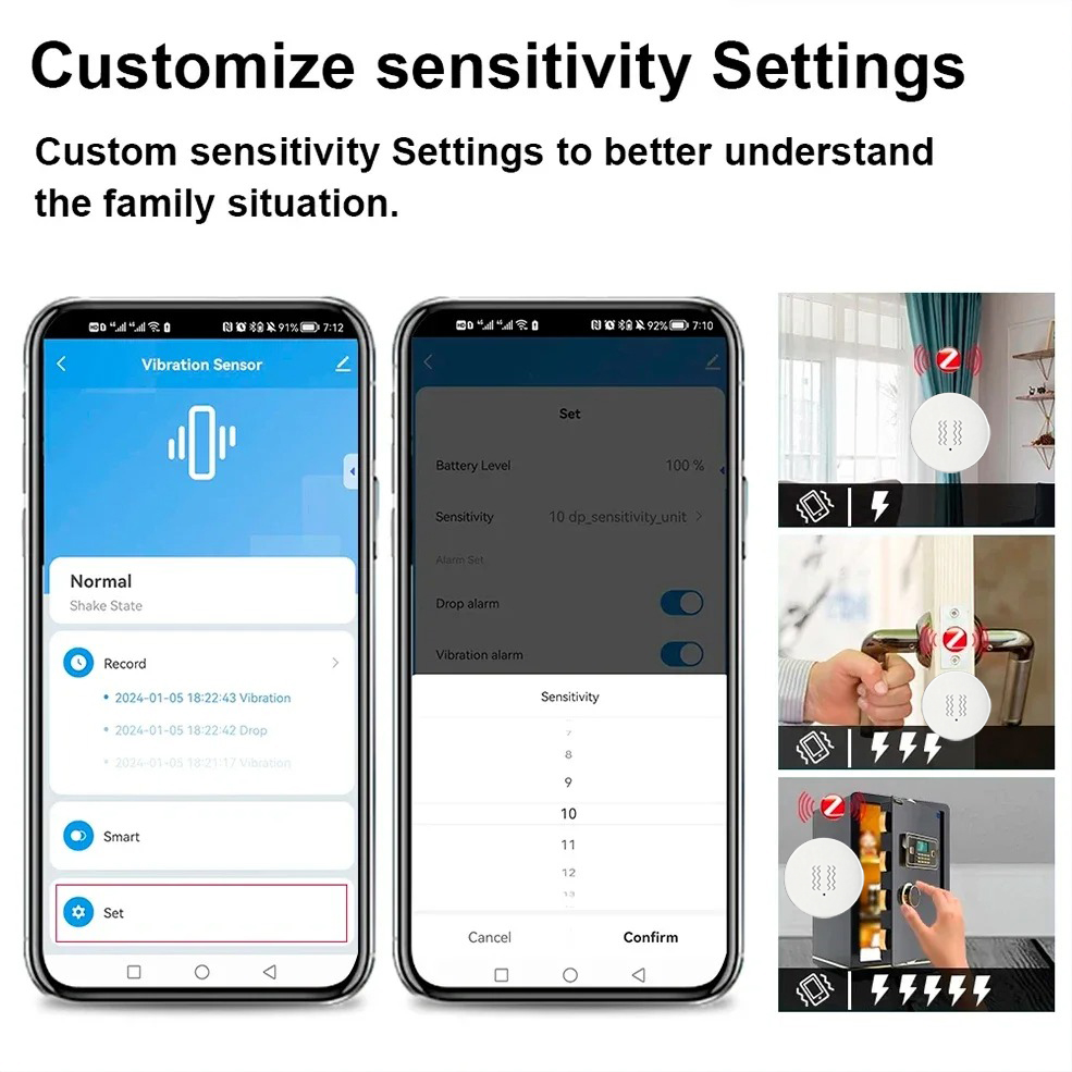 Tuya ZigBee Smart Vibration &  - Home Security Services incelemesi ve fiyatı