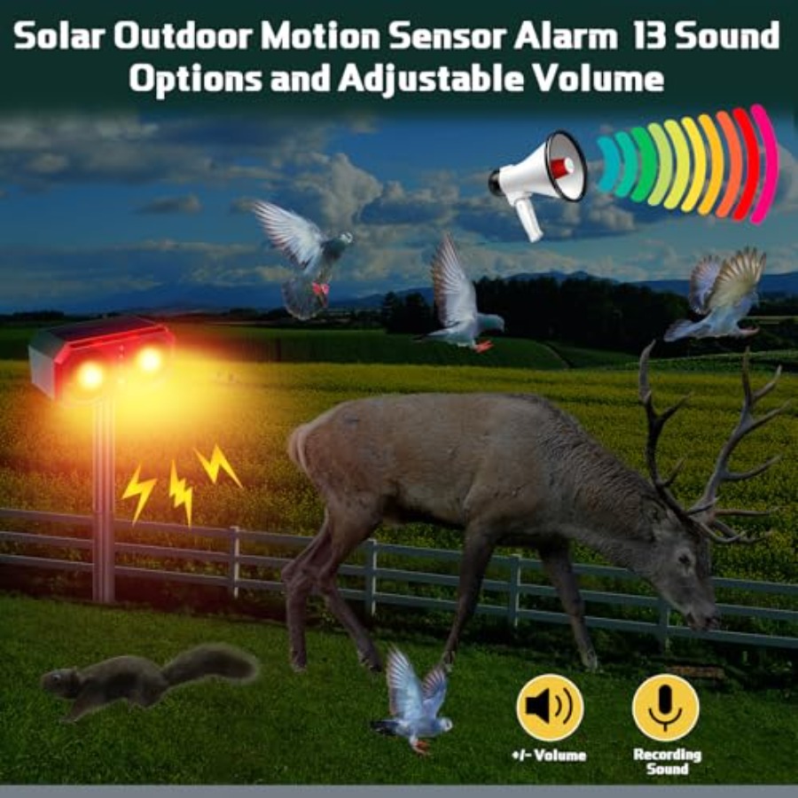 Pcs Solar Outdoor Motion Senso - Barking Dog Alarm incelemesi ve fiyatı