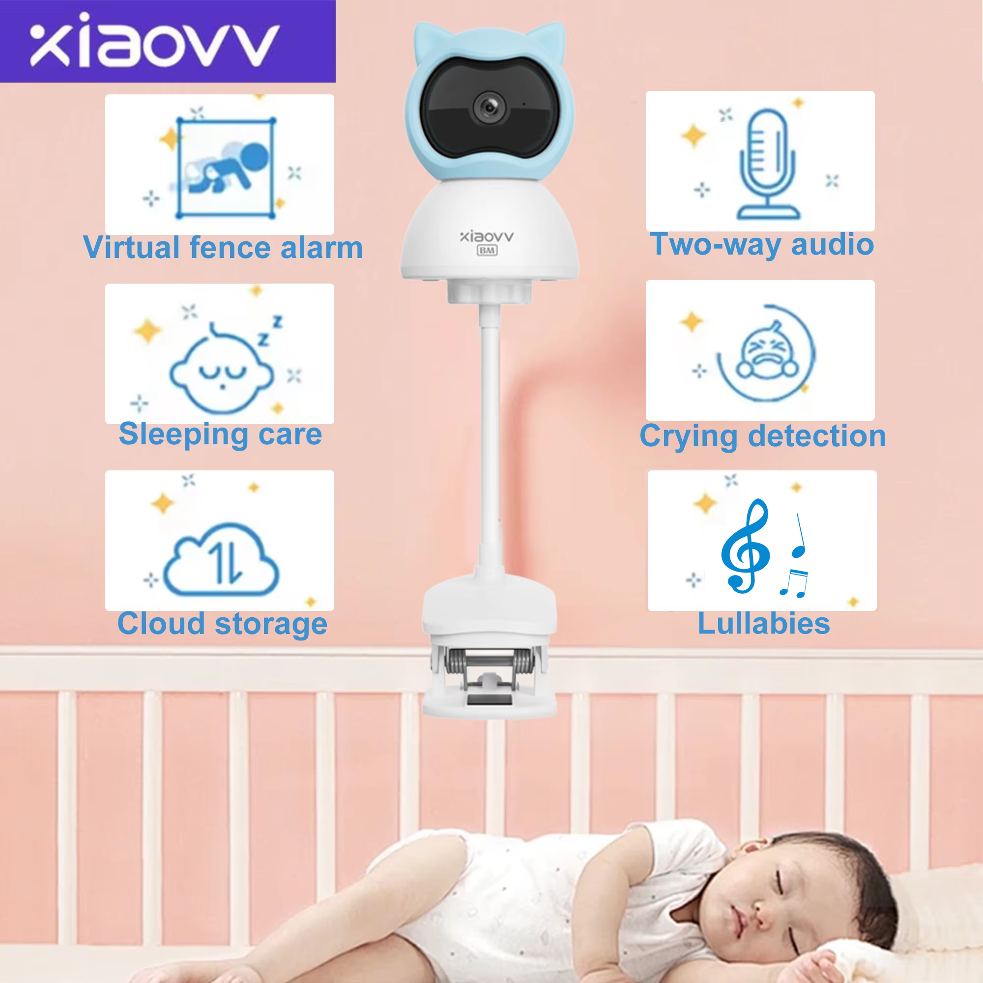 4MP WiFi xiaovv indoor Baby Mo - Home Security No Wifi incelemesi ve fiyatı