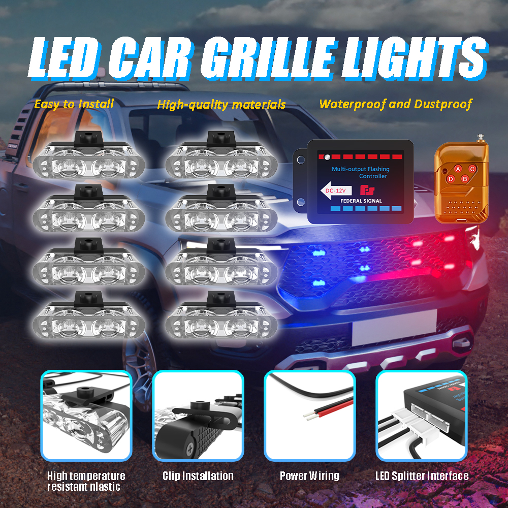 8 In 1 LED Emergency Strobe Li - Home Security Police incelemesi ve fiyatı