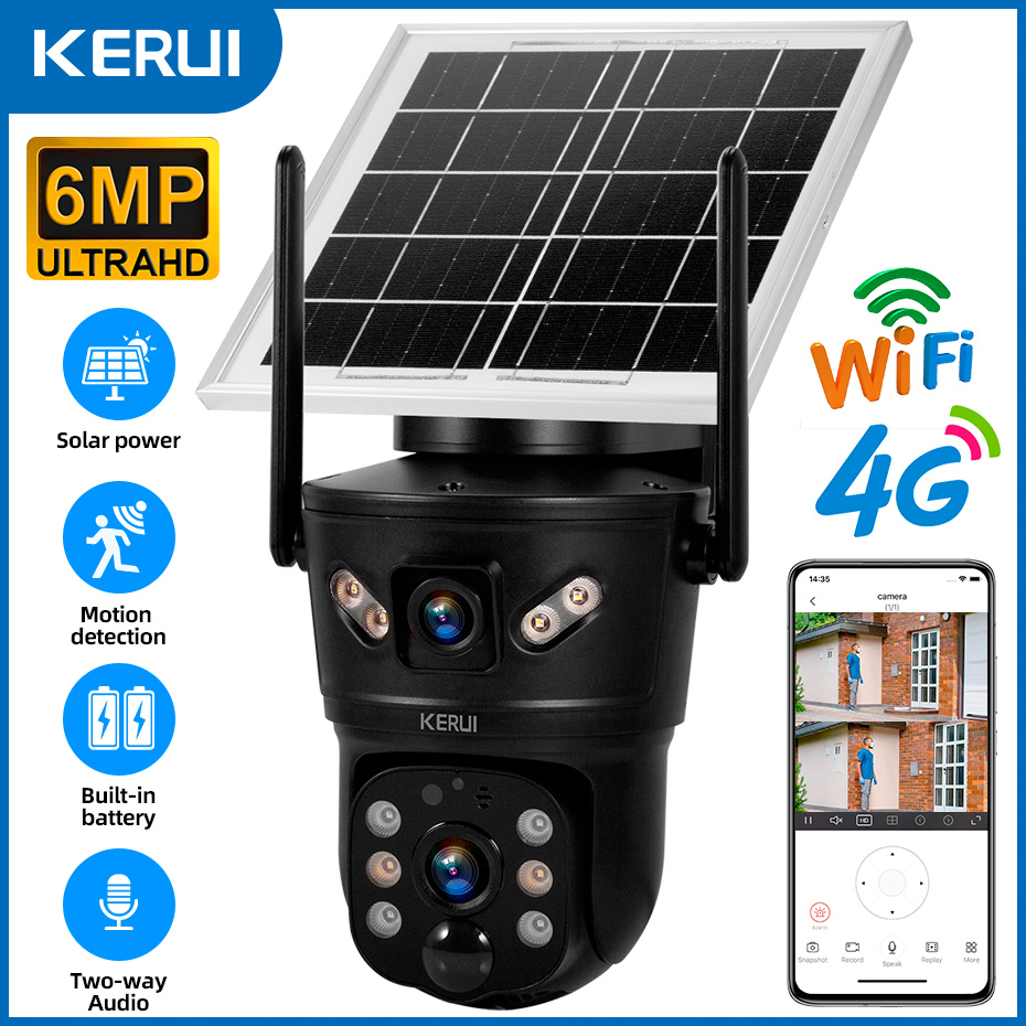 KERUI Outdoor 6MP Solar Camera - Home Security Outdoor Camera System incelemesi ve fiyatı