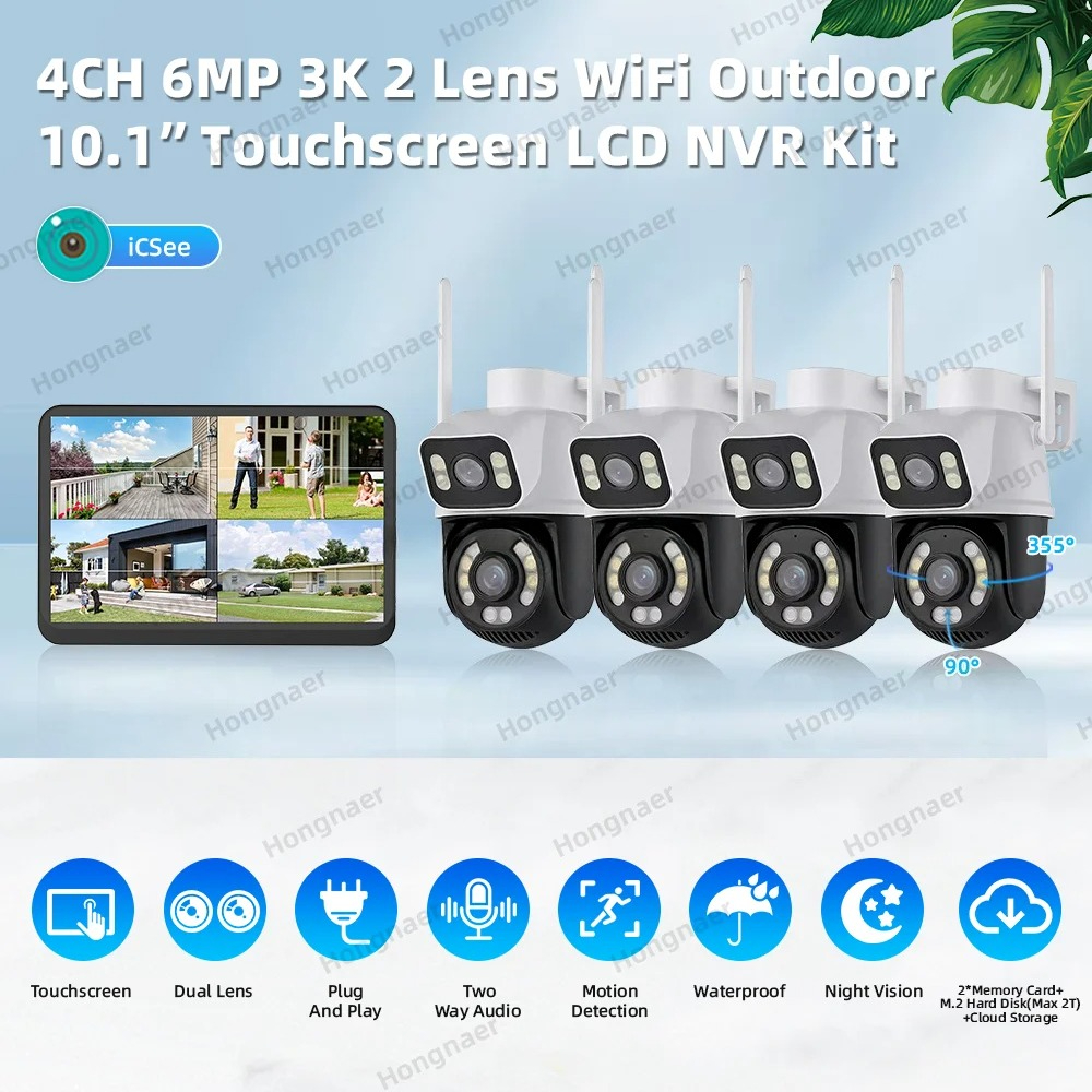 Hongnaer 6MP 4CH Dual Lens Hom - Home Security And Camera Systems incelemesi ve fiyatı