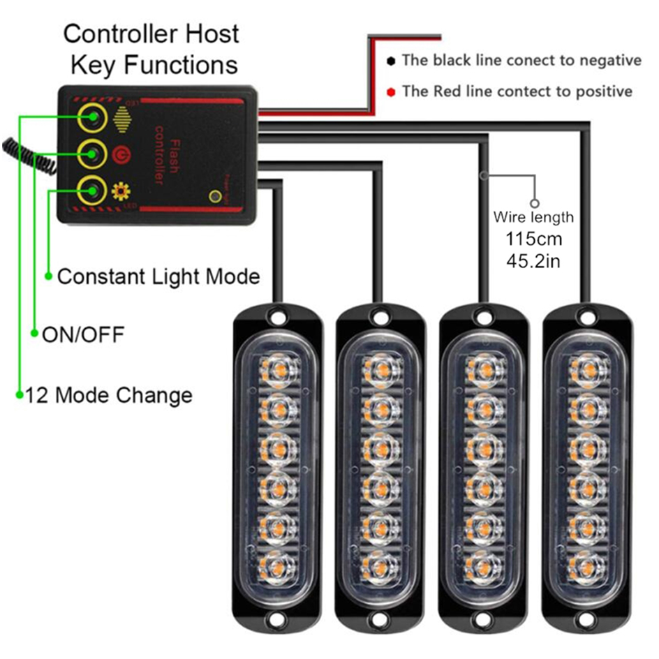 Car Front Grille Lighting 12V  - Home Security Police incelemesi ve fiyatı