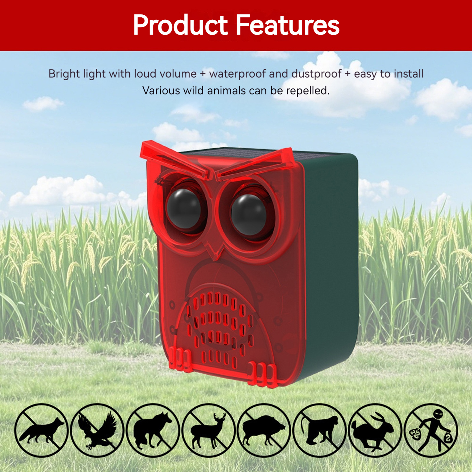 Solar Outdoor Motion Sensor Al - Barking Dog Alarm incelemesi ve fiyatı