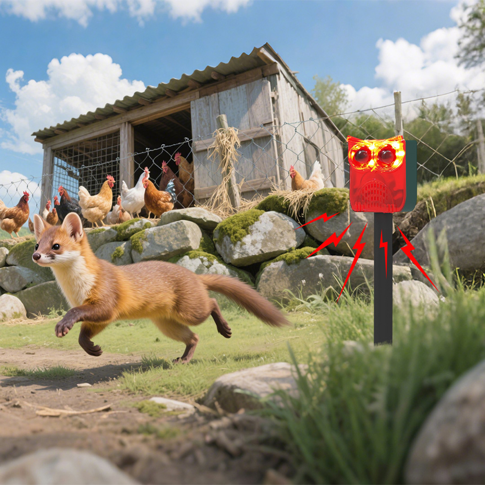 Solar Outdoor Motion Sensor Al - Barking Dog Alarm incelemesi ve fiyatı