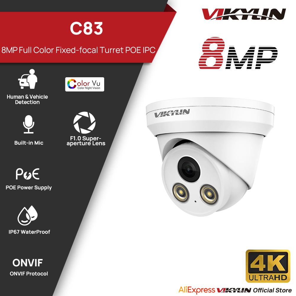 VIKYLIN 8MP Full Color IP Came - Home Security Service incelemesi ve fiyatı