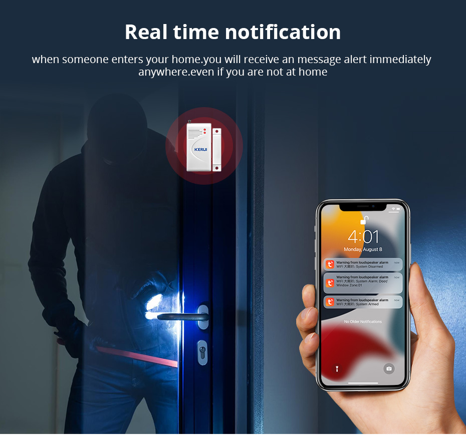 KERUI Tuya WIFI Loudly Speaker - Home Security No Wifi incelemesi ve fiyatı