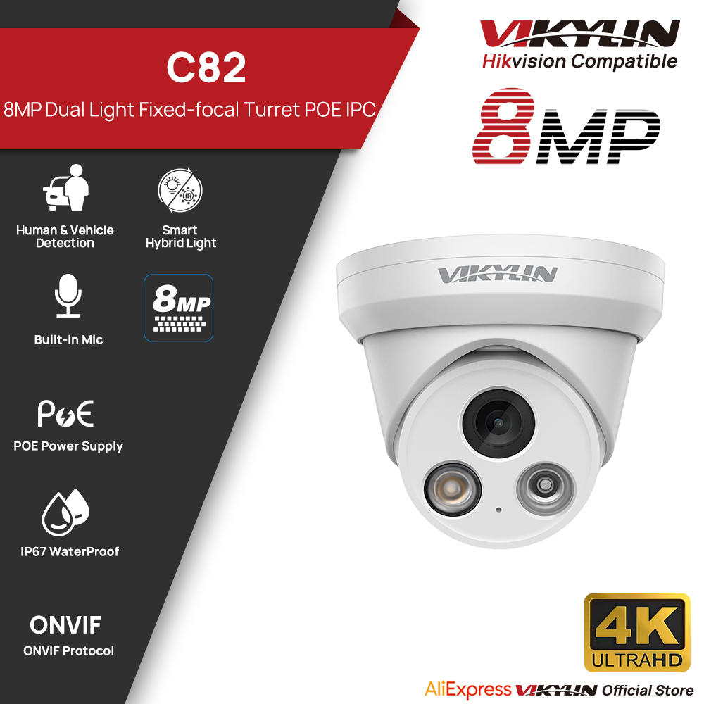 VIKYLIN 8MP 4K Dual Light IP C - Home Security Service incelemesi ve fiyatı