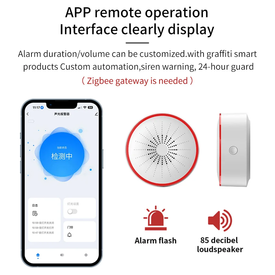 Tuya WiFi ZigBee Alarm Siren S - Home Security Blink incelemesi ve fiyatı