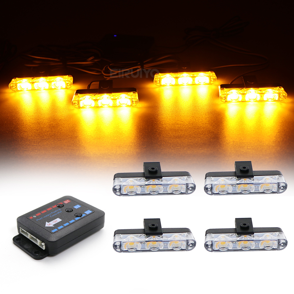 4x 3 LED Grill Car LED Strobe  - Home Security Police incelemesi ve fiyatı