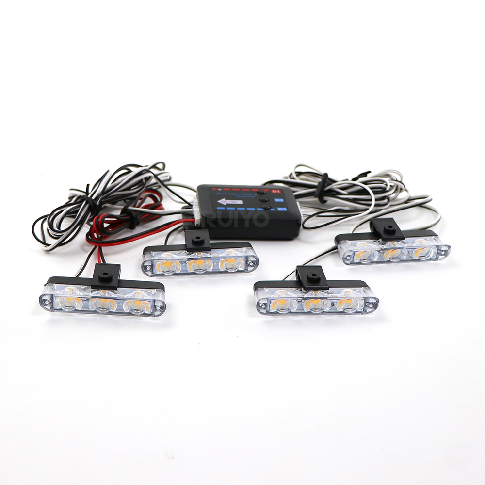 4x 3 LED Grill Car LED Strobe  - Home Security Police incelemesi ve fiyatı