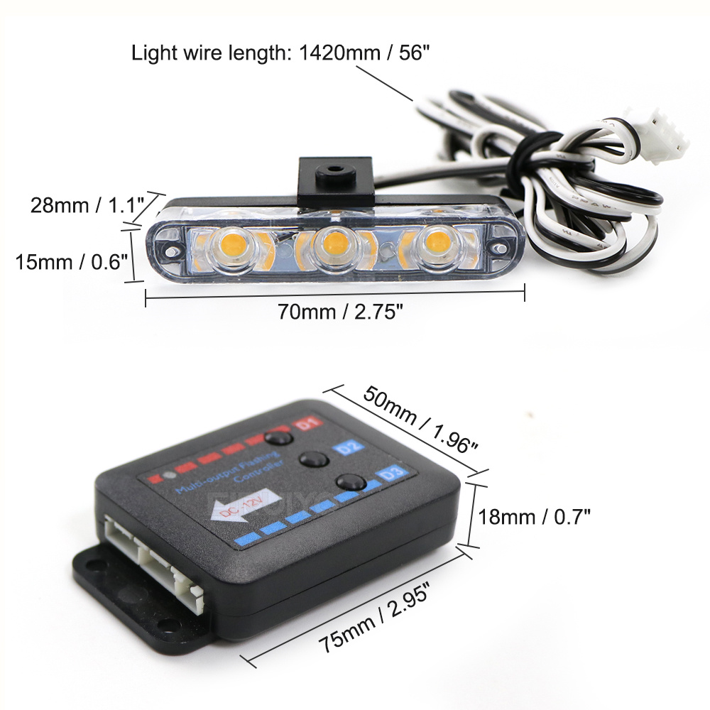 4x 3 LED Grill Car LED Strobe  - Home Security Police incelemesi ve fiyatı